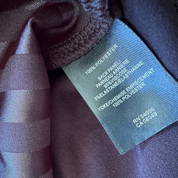 Robbi & Nikki Black Monochrome Satin Stripe V-Neck Tank Top XS - Picture 4 of 5